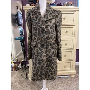 Kate Spade Leopard Coat size 2